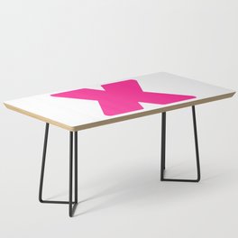 x (Dark Pink & White Letter) Coffee Table