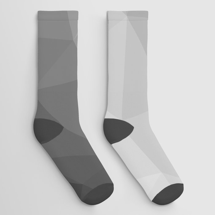 LOWPOLY BLACK AND WHITE Socks