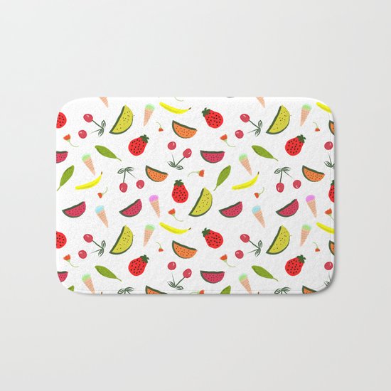 Vegan Goodies Pattern Bath Mat