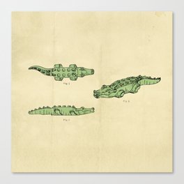 Lego Crocodile  Canvas Print