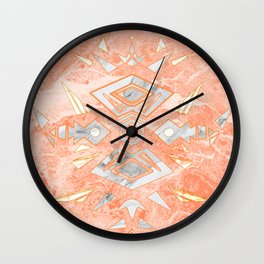 Sweet Pink Marble Design Wall Clock