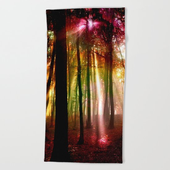 Light beams Beach Towel