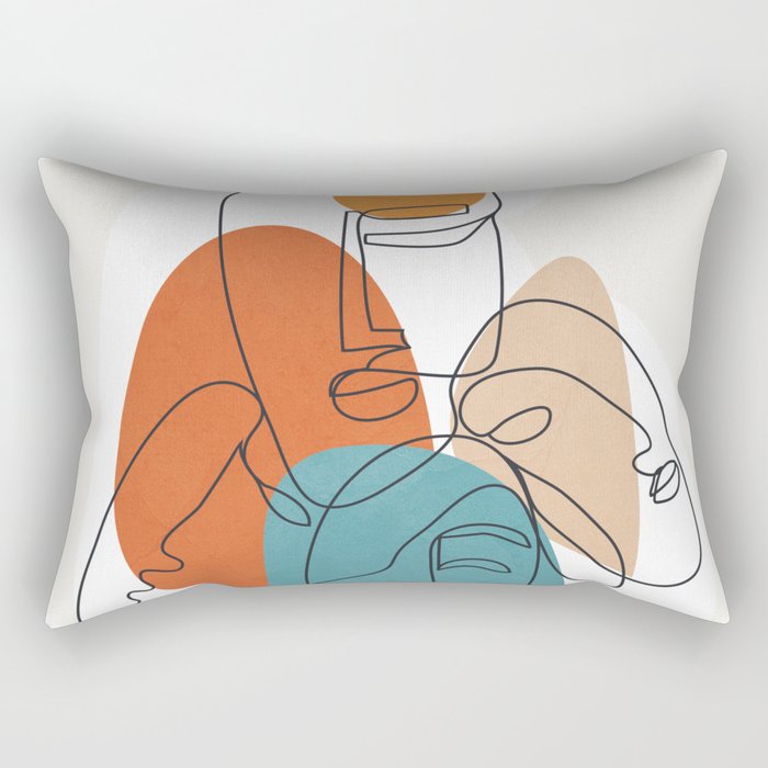 Abstract Faces 28 Rectangular Pillow