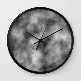 cloudy Wall Clock | Painting, Grey, Foggy, Gray, Claudy, Pattern, Cloudes, Digital, Blackandwhite, Black And White 