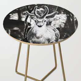Spot Me - Realistic Deer Drawing Side Table