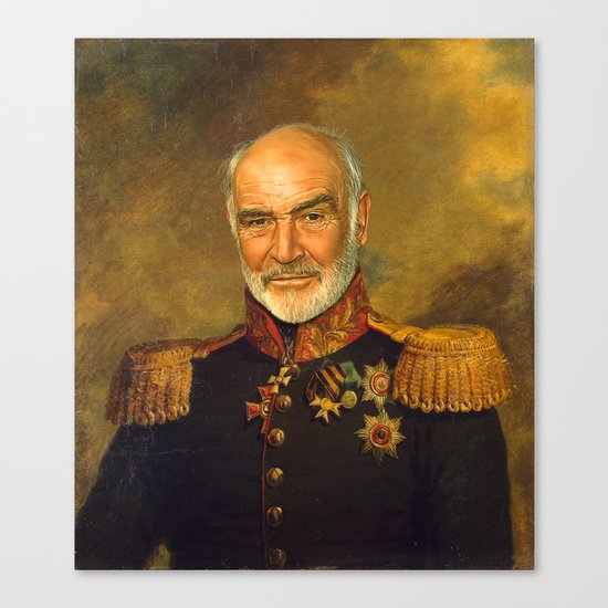Sir Sean Connery - replaceface Canvas Print