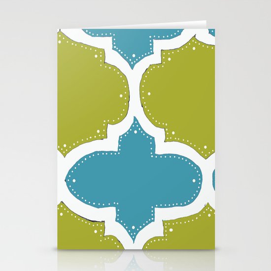 Morocco Blue & Gold Stationery Cards