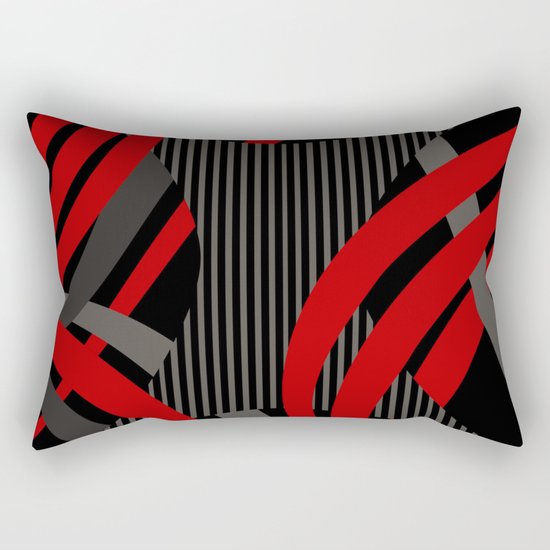 Red Wired Rectangular Pillow