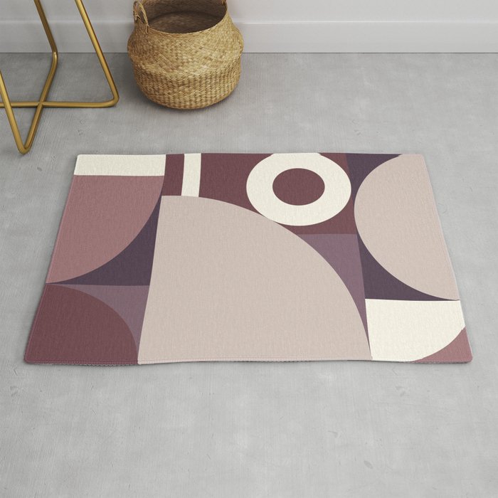 Abstract geometric arch colorblock 1 Rug
