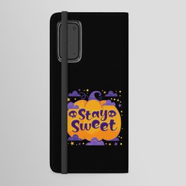 Halloween stay sweet pumpkin at night Android Wallet Case