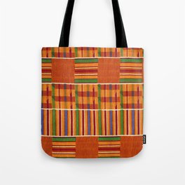 Ethnic African Kente Cloth Pattern Tote Bag