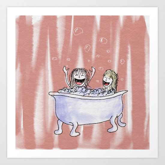 Bubble Bath Art Print