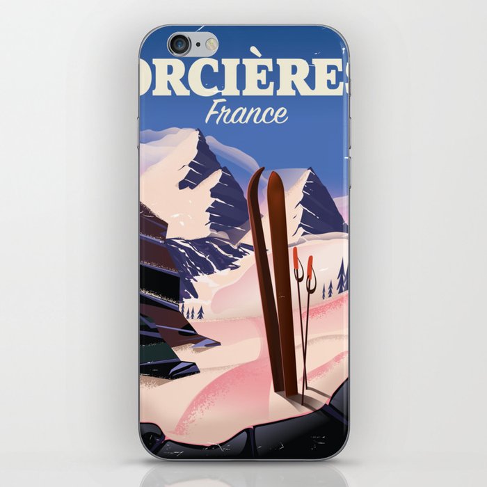 ORCIÈRES France ski poster iPhone Skin