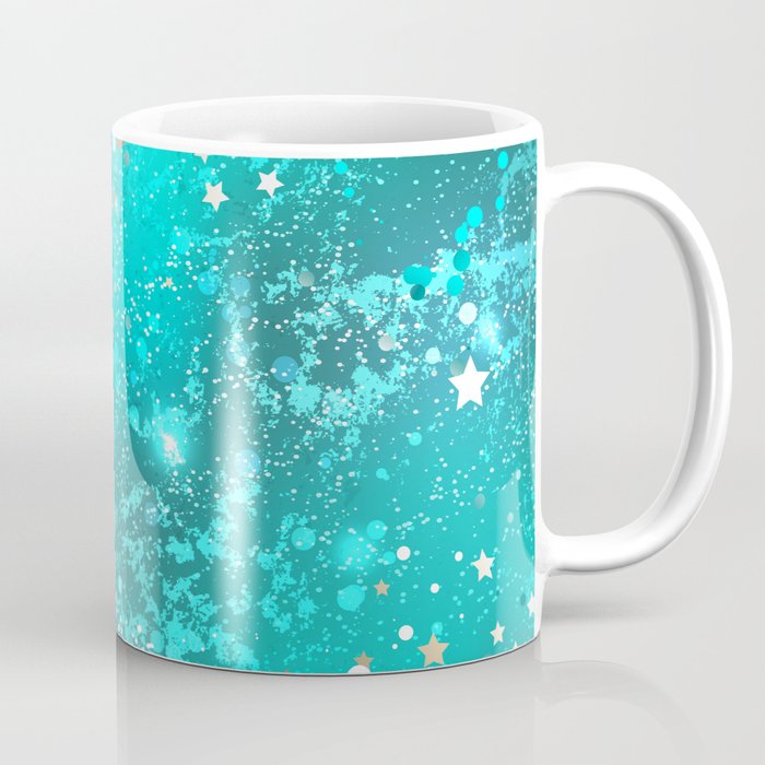 Turquoise Foil Background Coffee Mug