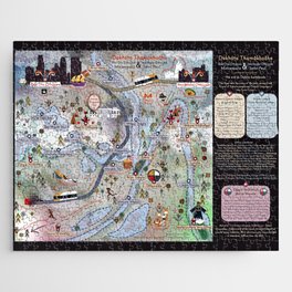 Minneapolis & Saint Paul Dakota Land Map Jigsaw Puzzle