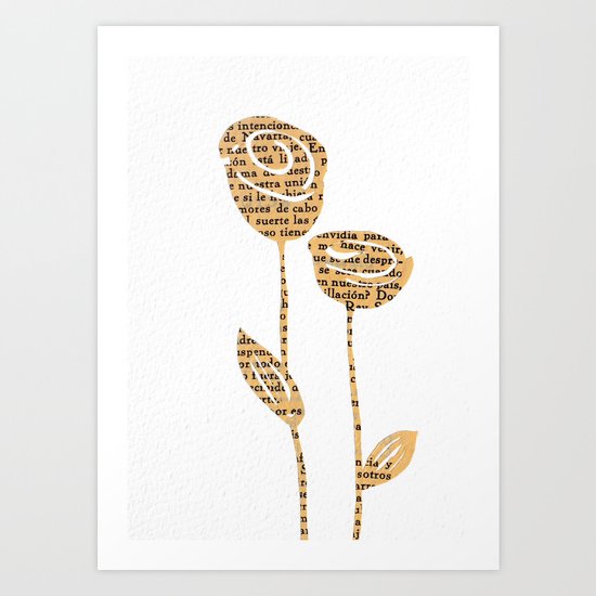 PAPERCUT FLOWER 5 Art Print