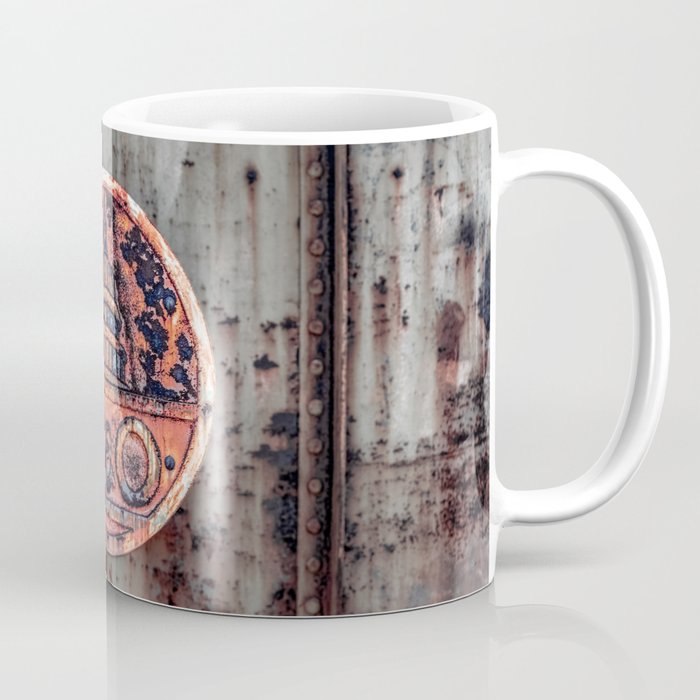 Rusted B&O Emblem Baltimore and Ohio Railroad Train Bridge Insignia Rust Coffee Mug