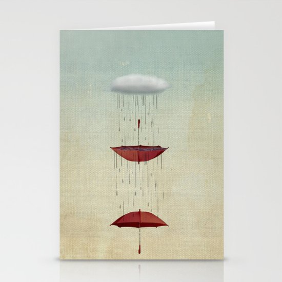 the umbrella runneth over and over Stationery Cards