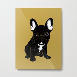 Brindle French Bulldog Metal Print | Brindle, Illustration, Frenchie, Frenchbulldog, Black, Cute, Drawing, Pet, Digital, Dog 