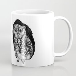 Screech Owl BW Coffee Mug
