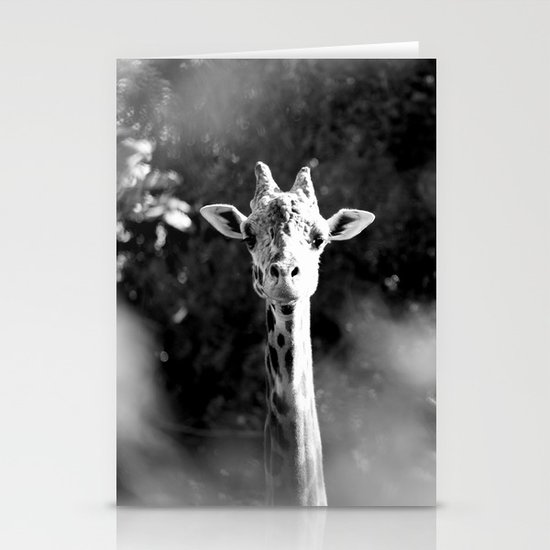 portrait of giraffe Stationery Cards