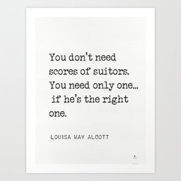 Louisa May Alcott quote Art Print