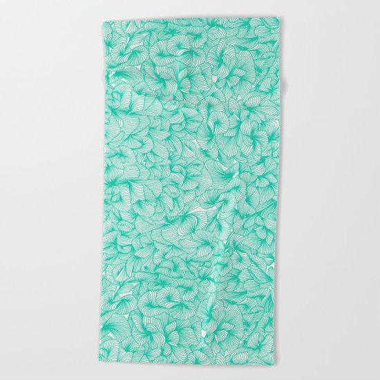 Knee-Deep in Turquoise Ink Beach Towel