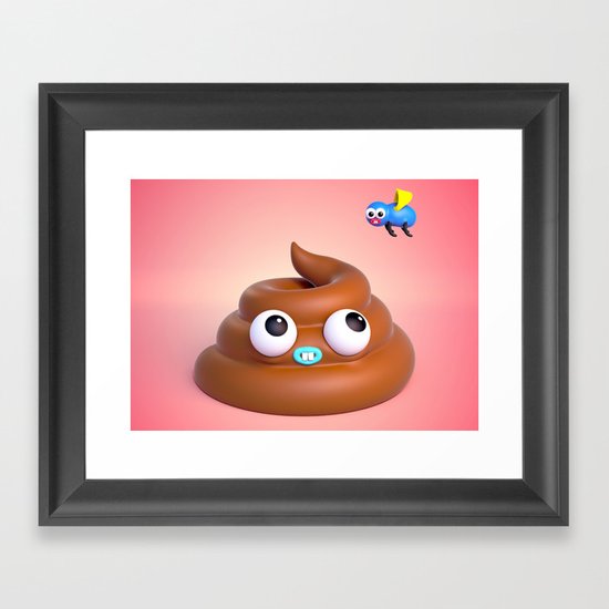 BFFLs "Fly & Poop" π©ππ Framed Art Print