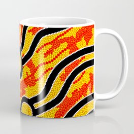 Authentic Aboriginal Art - Bush Fires Mug