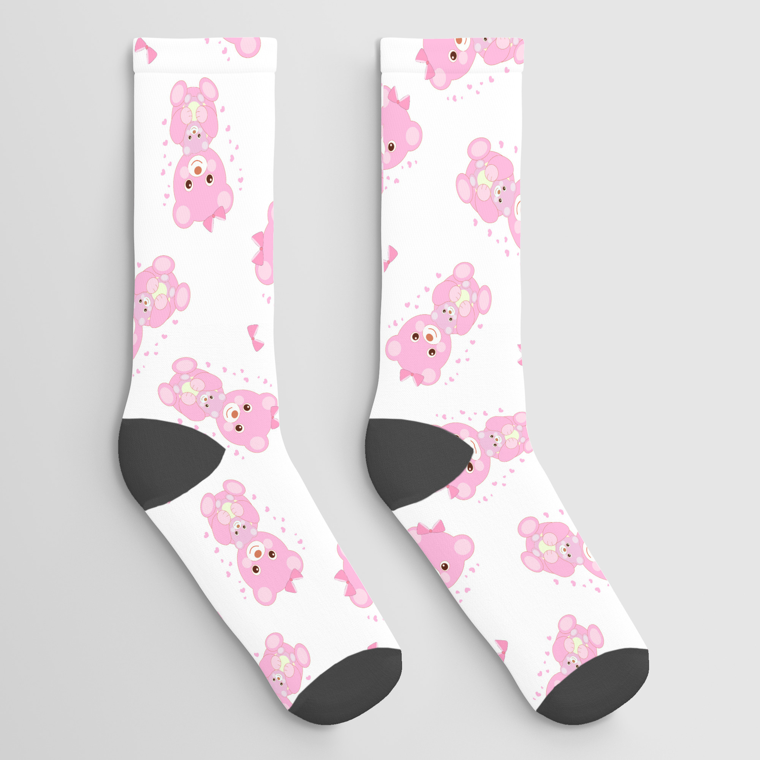 Cute Teddy Bear Crew Socks Soft Ankle Socks Available in 3 Colors  Fast Shipping in the US