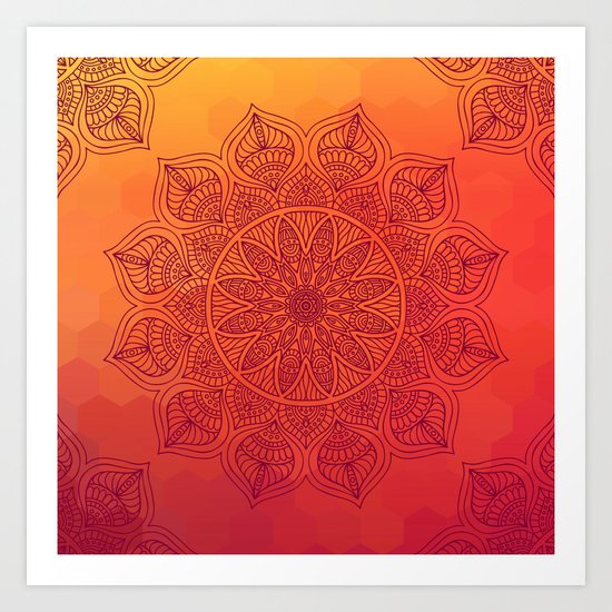 Sun Mandala Art Print