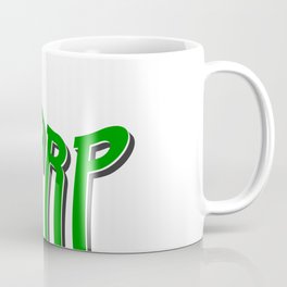 Warp Drop Shadow Typography (Green) Coffee Mug