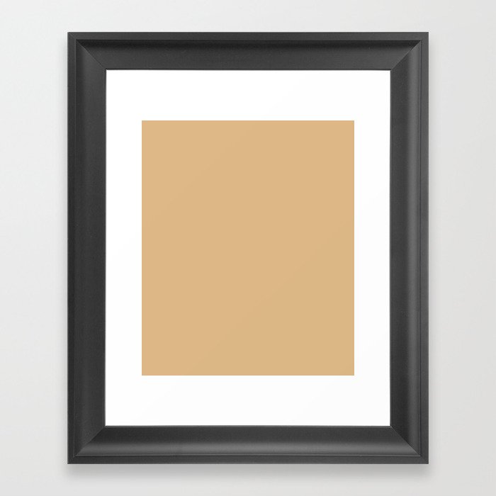 Burlywood - solid color Framed Art Print