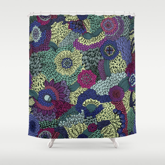 Blue Jungle Shower Curtain