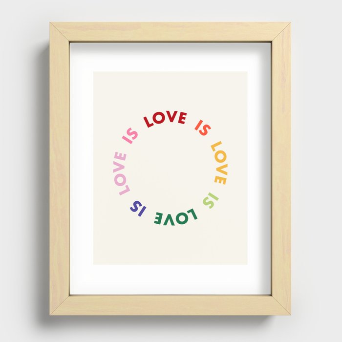 Love Is Love Recessed Framed Print