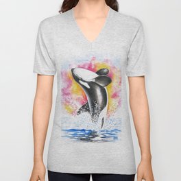 Luna The Whale V Neck T Shirt