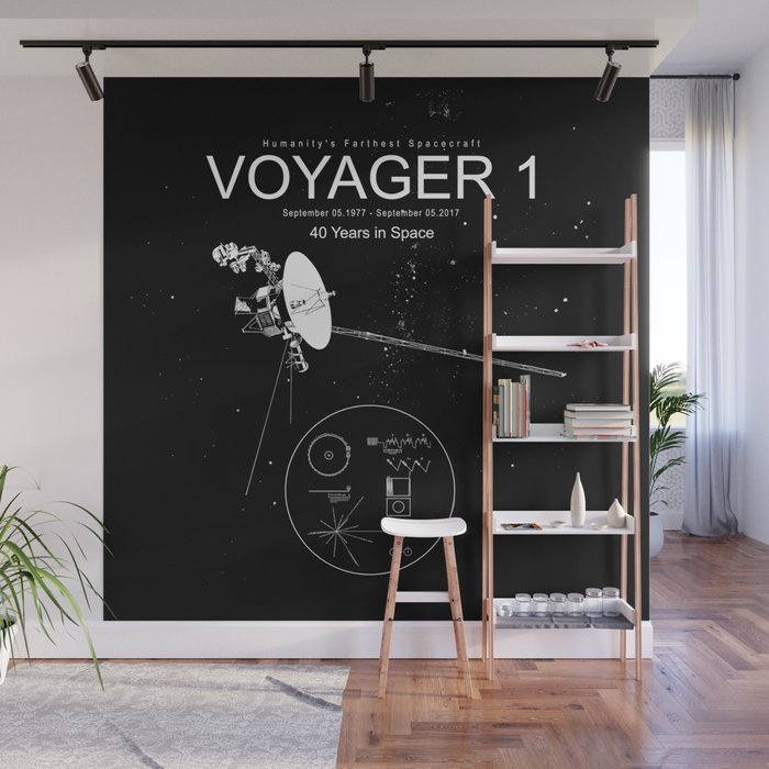 Voyager 1-Humanity's Farthest Spacecraft-40 Years in Space Wall Mural