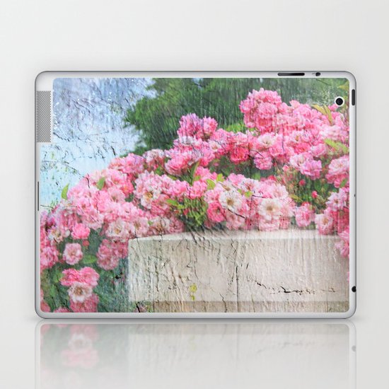 Cascade of Pink Roses Laptop & iPad Skin
