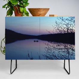 Canoeing at sunset Credenza