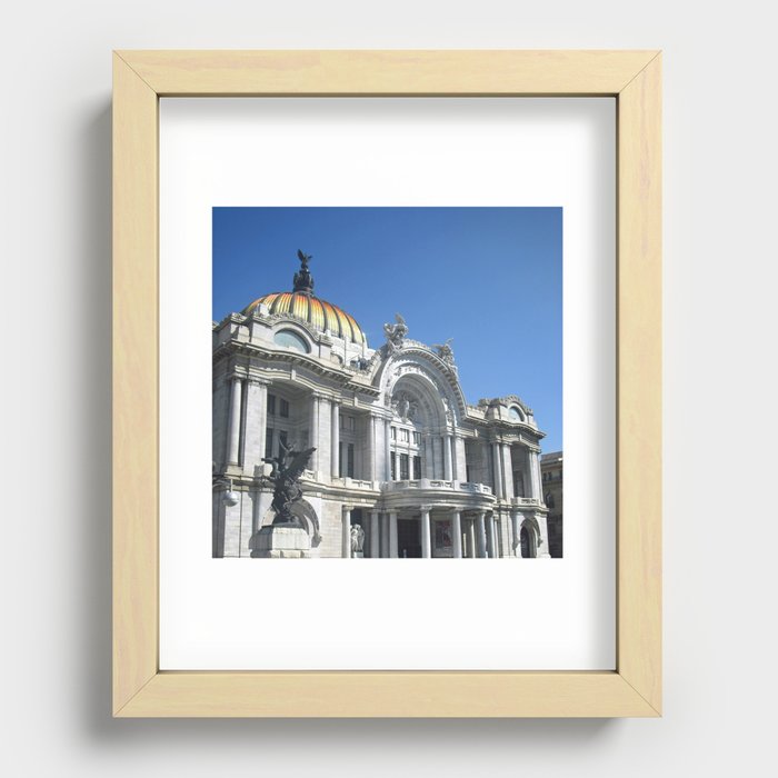 Mexico Photography - White Palace Under The Blue Sky Recessed Framed Print