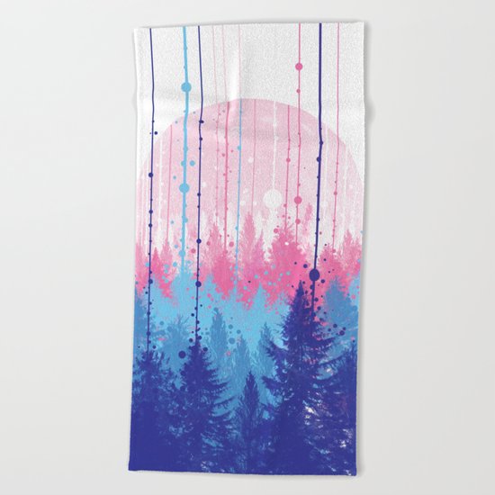 rainy forest 2 Beach Towel