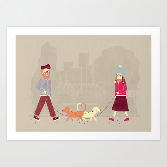 Dog People Art Print