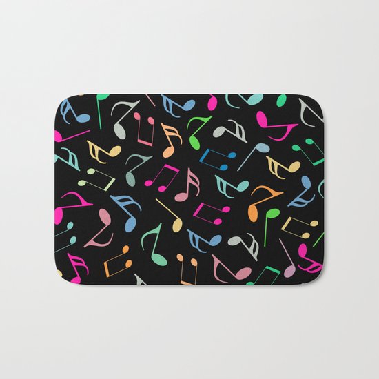 Music Colorful Notes II Bath Mat