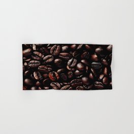 Dark Roasted Coffee Beans Hand & Bath Towel