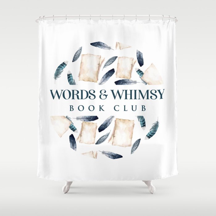 Words & Whimsy Logo Shower Curtain