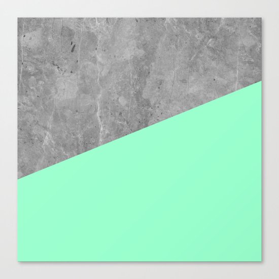 Geometry 101 Mint Meringue Canvas Print