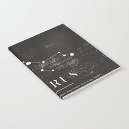 TAURUS - Zodiac Sign Constelation - Black and White Aesthetic Notebook