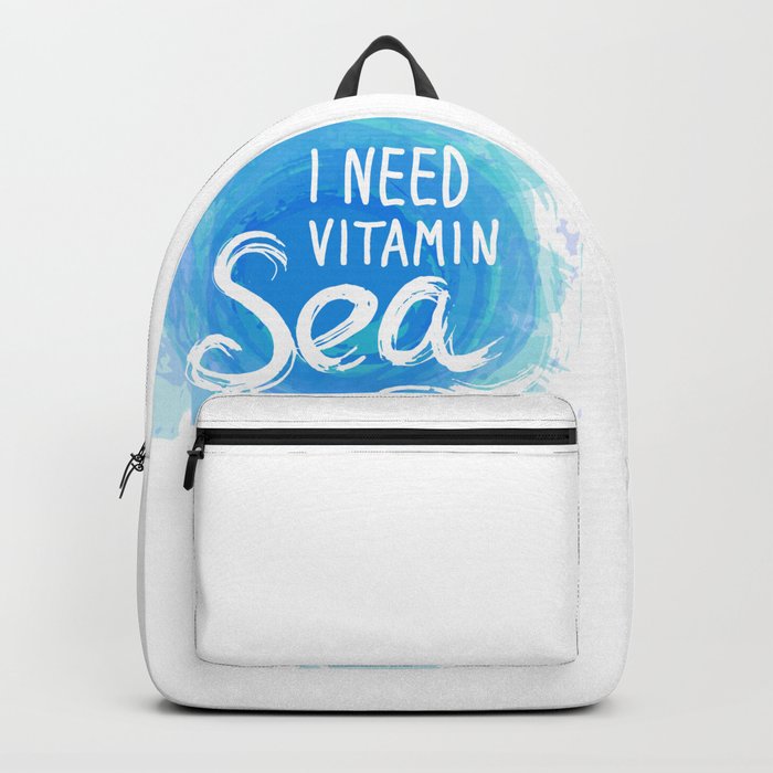 I Need Vitamin Sea White Text On Blue Abstract Background Symbol