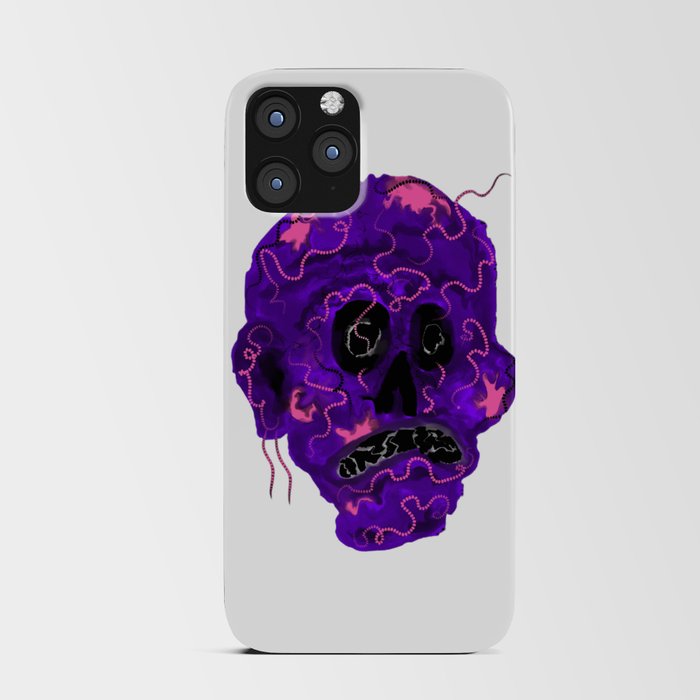 Purple Zombie Skull iPhone Card Case