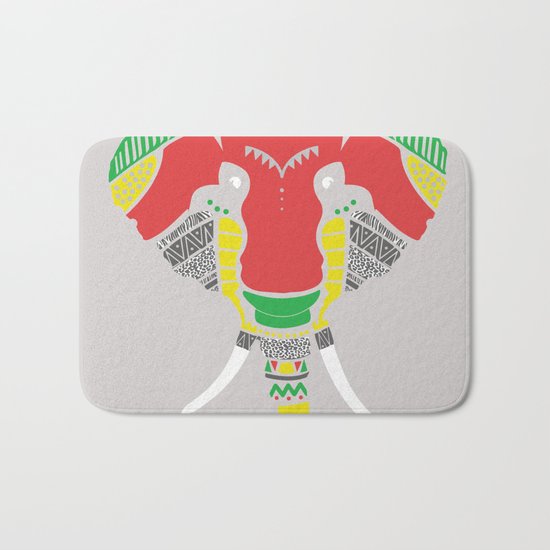 Colourful Elephant Bath Mat